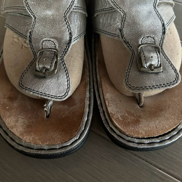 Finn Comfort Wichita Sandal Thong Flip Flop Pewter Silver Leather Size 42 Metall - Picture 11 of 15